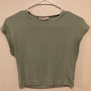 Zara crop top shirt